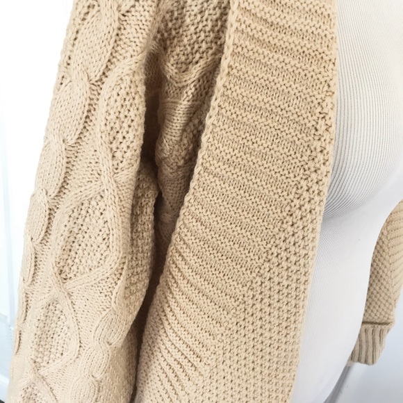 Cable Wrap Draped Cardigan Sweater - Picture 10 of 10